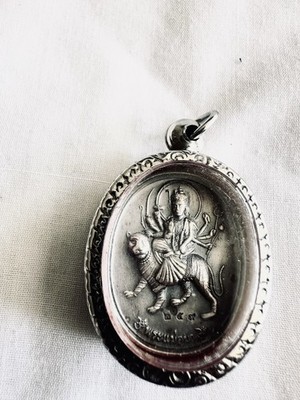 Powerful Shiva & Durga Amulet by LP Key Protection Justice (Rare) Thai Amulet