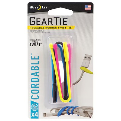 Nite Ize Gtk6-A1-4R7 Cellphone Twist Tie, Fits Model Universal, Material: Rubber