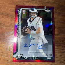 2025 Topps Chrome Fooball Kyle Mccord Rookie Pink Auto /399 