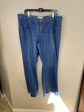 Signature By Levi Strauss  Co. Women  s Blue Denim Trouser Jeans Wide Leg