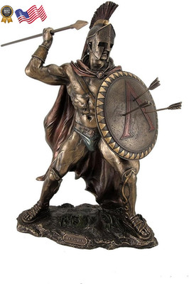 12.75'' Leonidas Greek Warrior King Statue Spartan Decor FREE SHIPPING USA