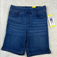DKNY Jeans Pull-On Denim Shorts Size Small NWT Stretch Blue Mid Rise Jean Shorts