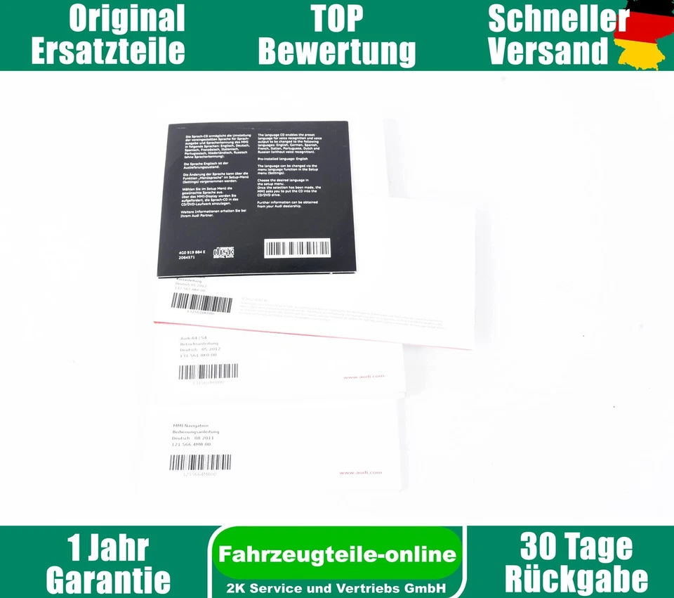 Libro Di Bordo Manuale Istruzioni CD Audio MMI Audi A4 8K B8 - Immagine 2 di 4