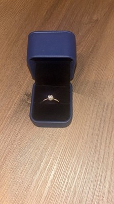 Moments Wish Rose Gold Plated Silver Promise Ring Size 6.5