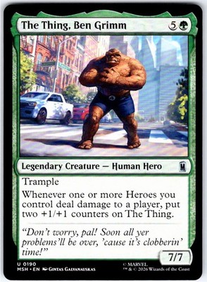 THE THING, BEN GRIMM - 190 - MARVEL SUPER HEROES - MAGIC: THE GATHERING - NM