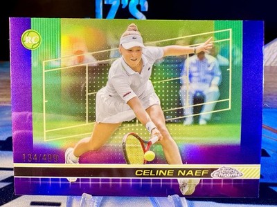 2024 Celine Naef Topps Chrome Tennis Purple Refractor /499 #169