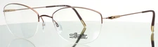 SILHOUETTE 4552 75 6040 Brown Womens Semi Cat Eye Eyeglasses 54-18-135 B:37