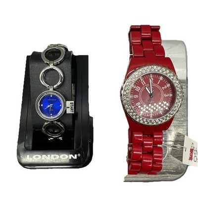 Stainless Steel Fashion watches London Royal Blue Face Analog Plus One Ext Watch