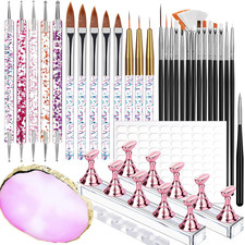 Nail Art Tools Set, 23 Pcs Nail Art Brushes, 5 Pcs Nail Dotting Tool, 2 Set of N
