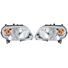 Labwork RH&LH Headlights For 2006-2011 Chevy HHR Halogen Type Chrome Raplacement