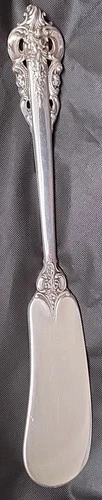 Wallace Grande Baroque Sterling Silver 6 ¼” Flat Handle BUTTER KNIFE, Spreader