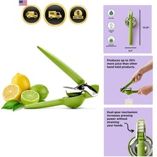 FreshForce Lemon Squeezer Citrus Juicer, Manual Hand Press with Dual-Gear Pow...