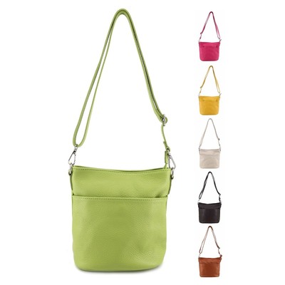 ITALy DAMEN LEDER TASCHE Mini Hobo Bag Umhängetasche Crossbody CrossOver Urlaub