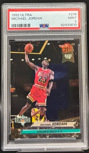 1992 Ultra Basketball #216 Michael Jordan Chicago Bulls Legend HOF PSA 9 MINT