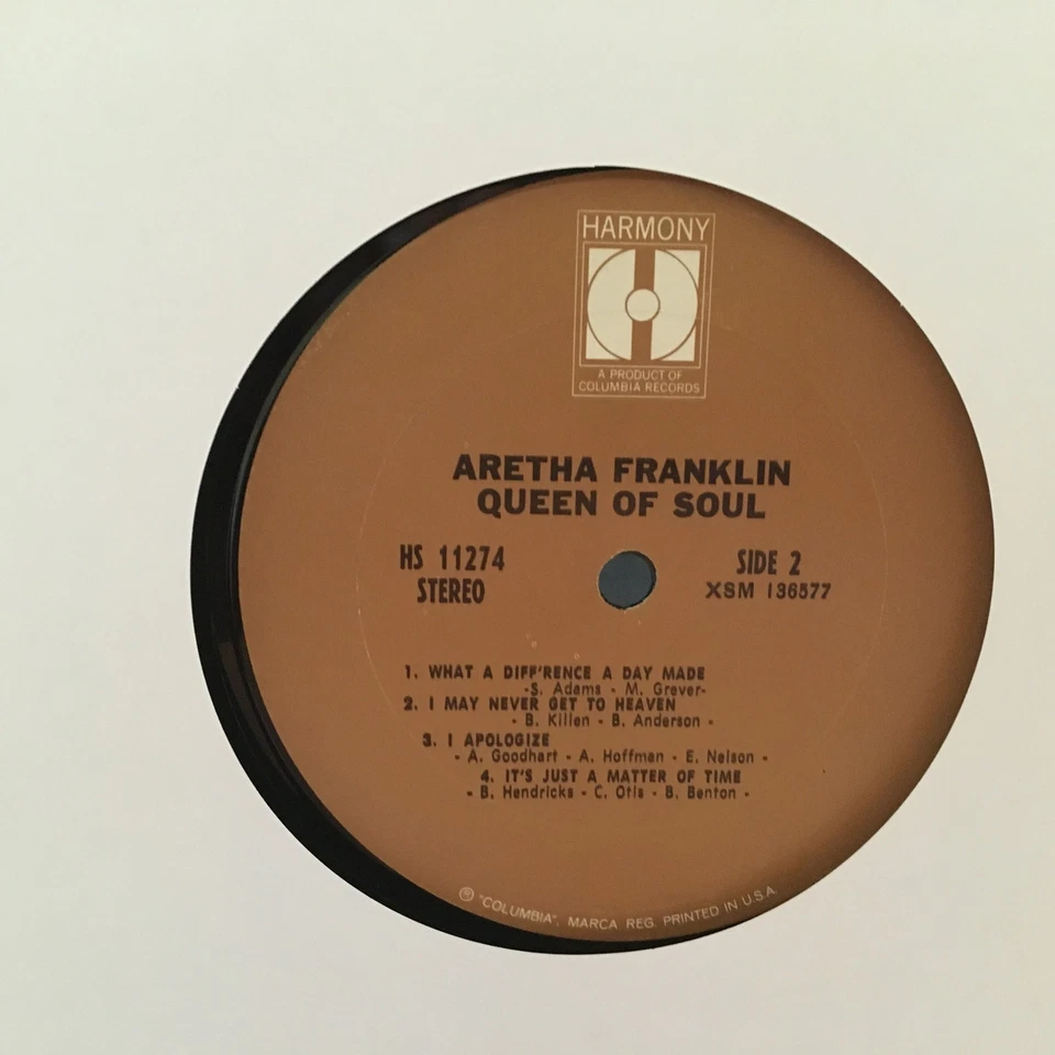 Aretha Franklin Queen of Soul ~ Vinyl LP Record Stereo Harmony 1968 - Image 3 of 4