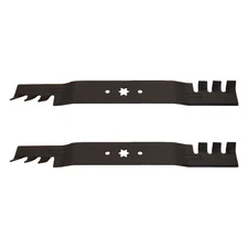 Two (2) Pack Aftermarket Interchangeable Toothed Mulching Mower Blades