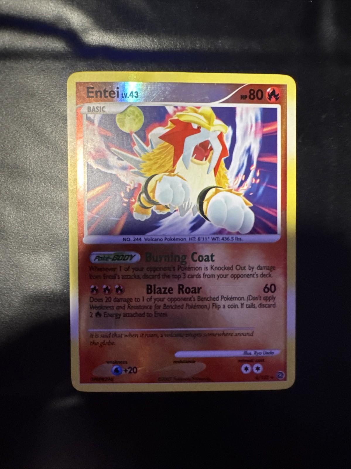 Pokémon Entei TCG Secret Wonders 4/132 Reverse Holo Card LP Condition