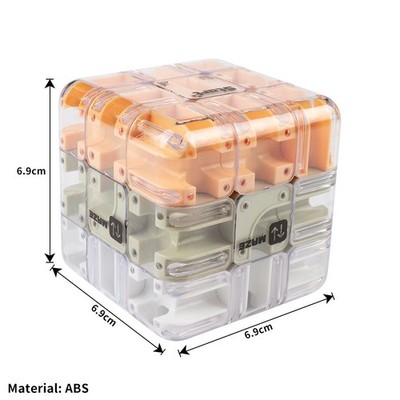 3D Maze Cube Puzzle - Large Labyrinth Ball Game with 6-Side Challenge Fidget Toy