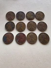 1910s Wheat Penny Lot – Early Lincoln Cents – Mixed Dates & Mints – 12 Coins