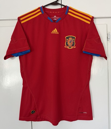 ADIDAS SPAIN NATIONAL TEAM 2009 2010 FIFA WORLD CUP HOME JERSEY FOOTBALL SOCCER