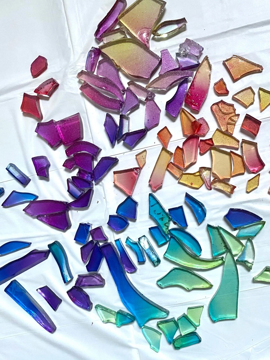 broken glass pieces art