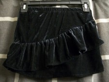 Tutu Skirt Black Velvet Velour Ruffle Sz 4T Pageant Holiday Costume Uniform