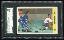 1958 Parkhurst #26 Plante Catches A Shot SGC 88 NM/MT Cert #1278755-017