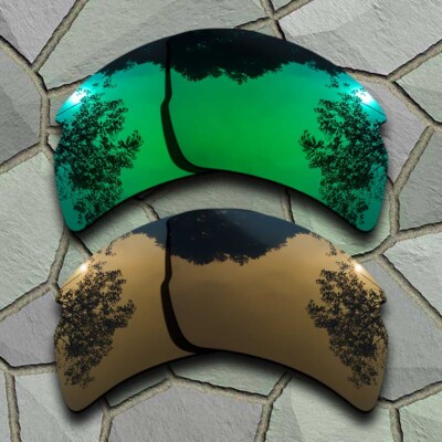 US Jade Green&Bronze Copper Polarized Lenses Replacement For-Oakley Flak 2.0 XL
