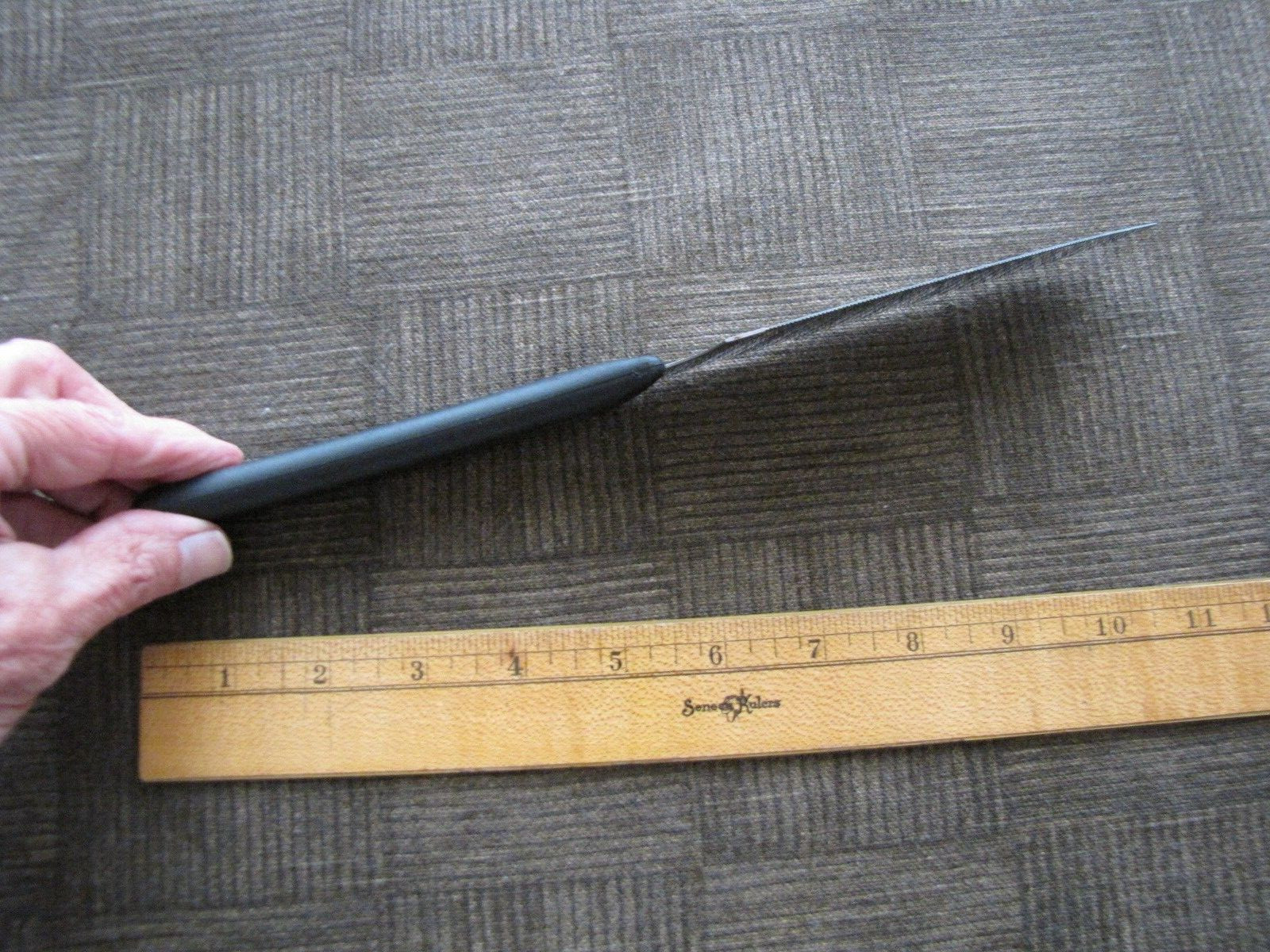 IKEA Small 11" Chef's Knife Stainless w Serrated Edge 5" Blade w Plastic Handle