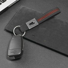 1x Universal Suede Leather Auto Car Key Chain Key Ring Starp