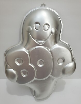 Vintage Large Wilton Halloween Boo Ghost Cake Pan Jello Mold #2105-1031