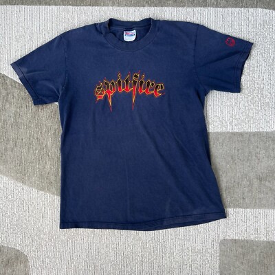 Vintage 90s Spitfire Wheels Skateboarding T Shirt Demon Baby Spell