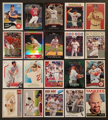 Lot of 20 Different KEVIN YOUKILIS Baseball Cards 2xChamp 2003-2013 ...