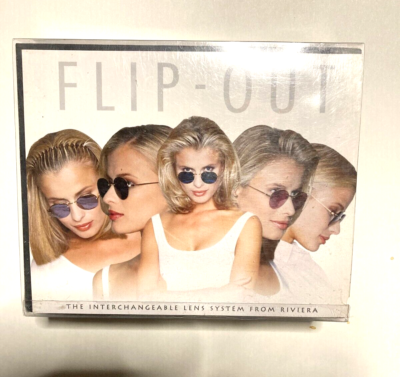 Vintage Riviera Sunglasses Flip Out 5 Colored Lenses Fashion Sports Driving Vintage Riviera Sunglasses Flip Out w/5 pr Colored lenses  main image 2