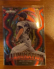 2022 Panini JACOB DEGROM ILLUMINATION Red Donut Circles Prizm SP 42/99