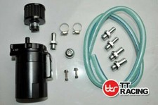 NEW Baffled 15mm 19mm Aluminum Oil Catch Tank/Can Reservoir Breather Black