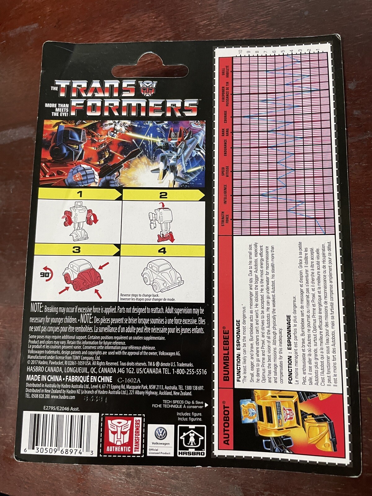 Transformers G1 Reissue BUMBLEBEE Action Figure, Hasbro, MOC
