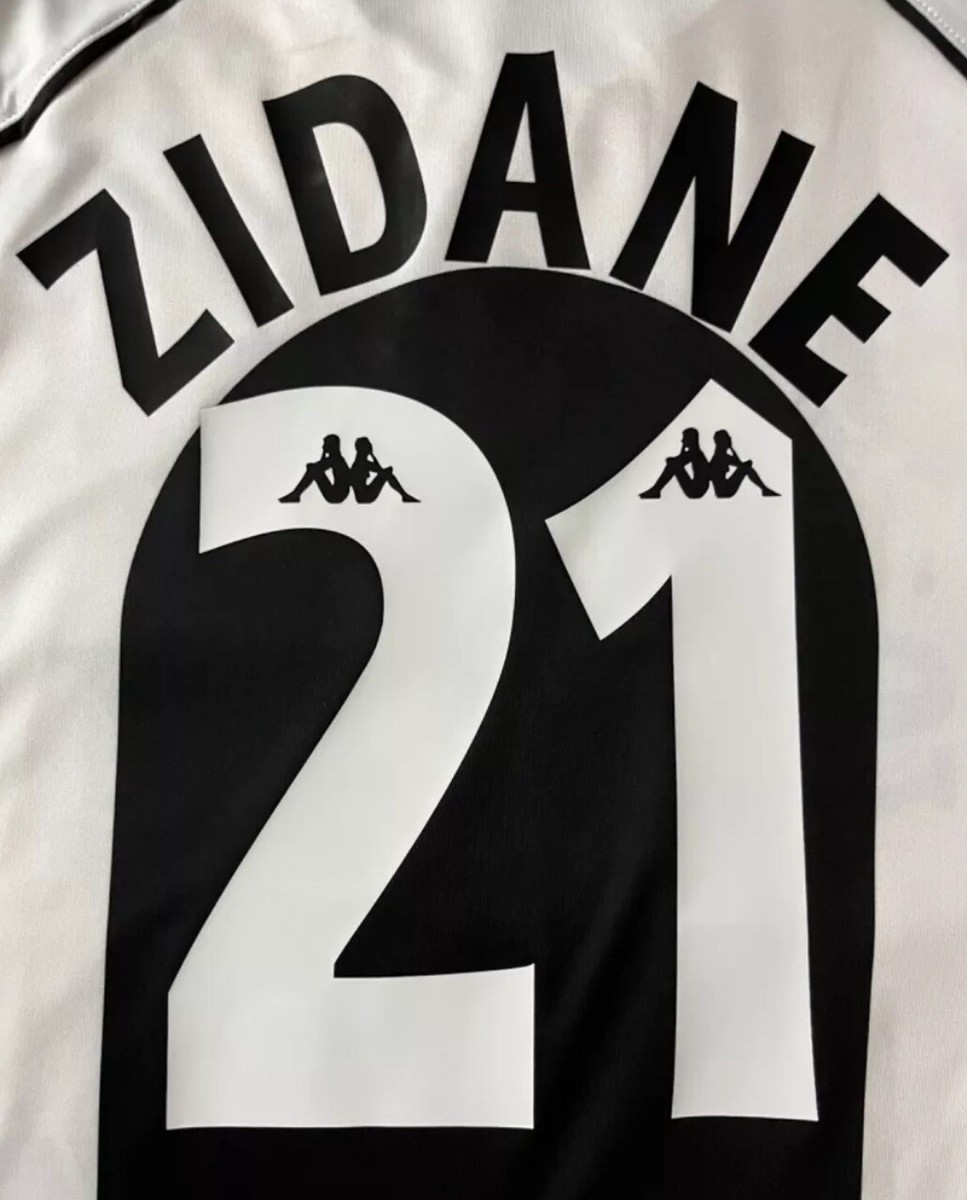 Zidane #21 1997/1998 Small Retro Jersey Italy Soccer Football
