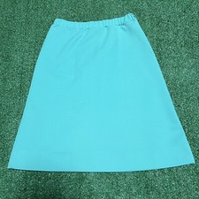 Vintage 80's Teal Womens Skirt 22 Inch Length Made in USA EUC