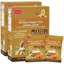 Honey Ginger Tea - Instant Tea Powder Packets with Ginger Honey Crystals Tea ...