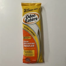 Odor Eaters Ultra Comfort Odor Destroying Insoles 3 Pair Economy Pack