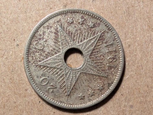 1911 Belgian Congo 20 Centimes - Picture 2 of 6
