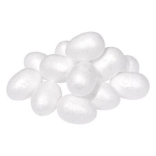 20Pcs White Egg Foam Ball 1.6" x 2.2" for Eggs Decoration and Crafts