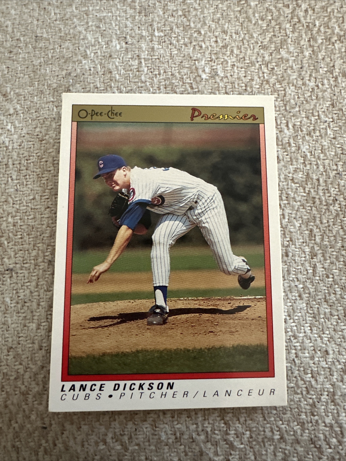 1991 O-Pee-Chee Premier Lance Dickson Rookie Chicago Cubs #35
