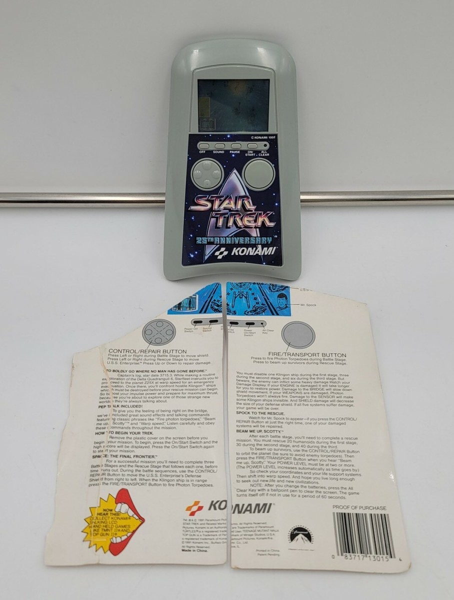 Star Trek 25TH ANNIVERSARY Konami Talking Video Game Vintage | eBay