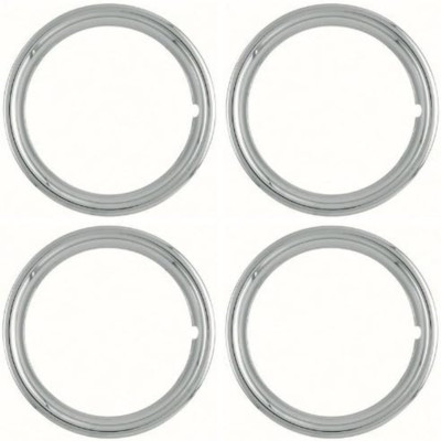 Set of 4 Polished Stainless Steel 14'' 1.75 Inch Beauty Trim Rings 1514S