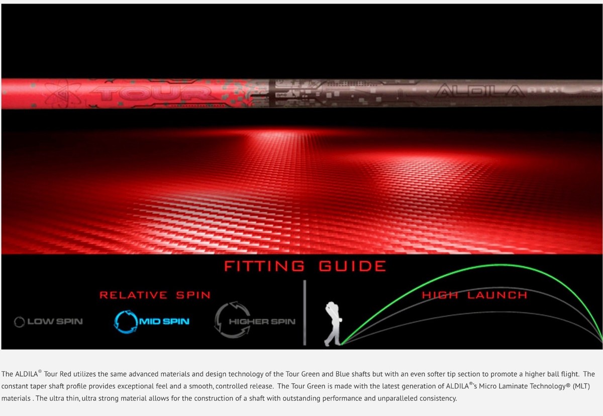 BRAND NEW ALDILA TOUR RED ATX 65 REGULAR DRIVER SHAFT .335 R 335