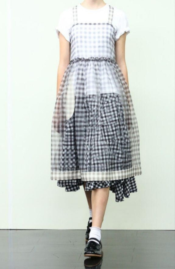 Unused tricot COMME des GARCONS Gingham Check Dress Women's From Japan Size M JP