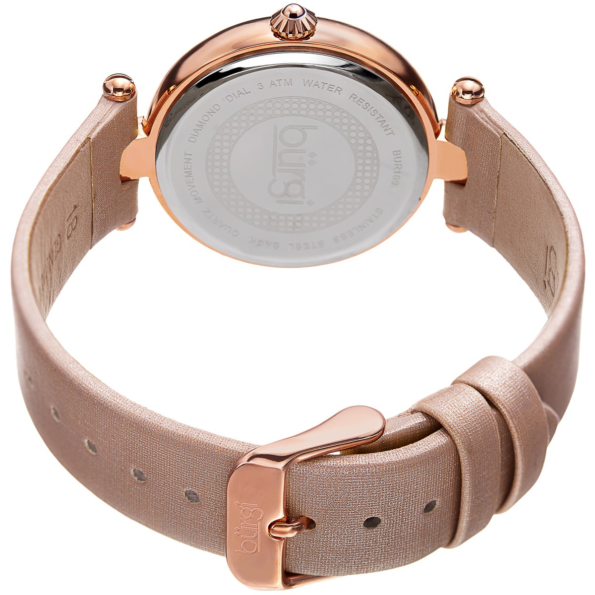 Women's Burgi BUR169PK Mother of Pearl Diamond Dial Genuine