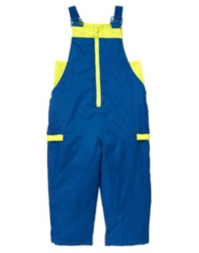 GYMBOREE LOCH NESS HEROES BLUE PUFFER SNOWSUIT BIB 6 12 NWT - Picture 1 of 2